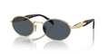 משקפי שמש של פראדה זהב חיוור-אפור כהה | Prada PR 65ZS Pale Gold-Dark Gray