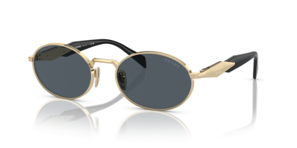 משקפי שמש של פראדה זהב חיוור-אפור כהה | Prada PR 65ZS Pale Gold-Dark Gray