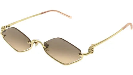 משקפי שמש של גוצ’י חום בהיר זהב | GUCCI GG1604S