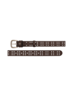 Mini Vlogo Signature Perforated Deer Calf Leather Belt