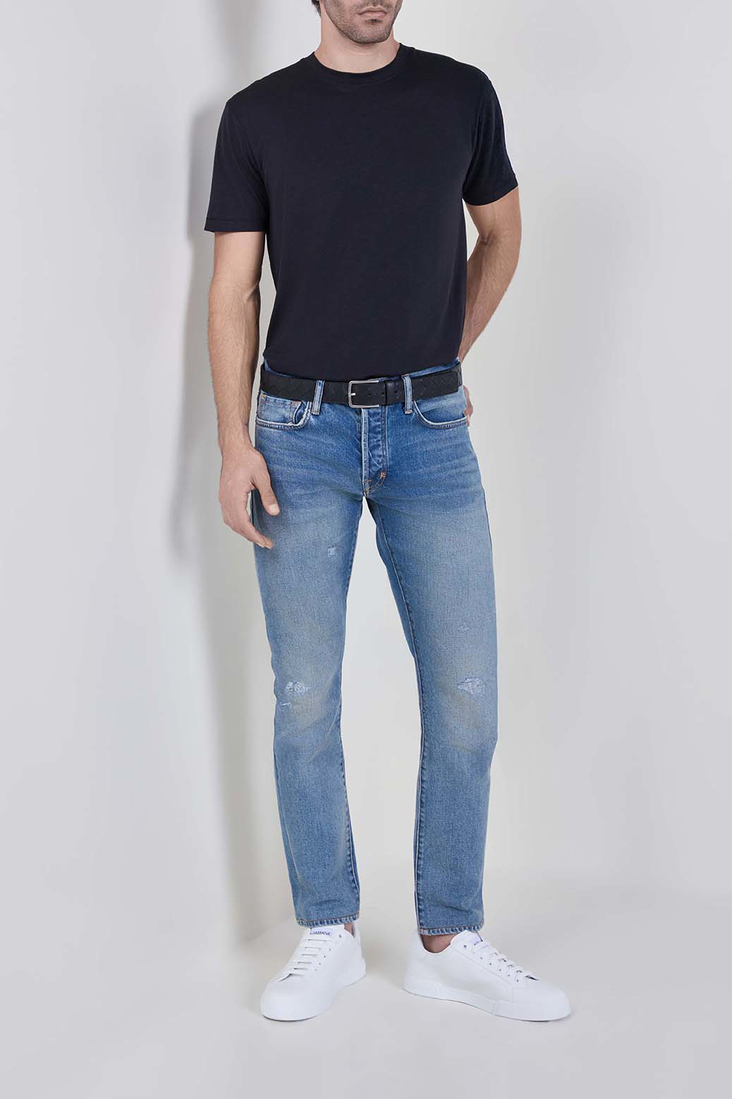 Intrecciato Leather Belt