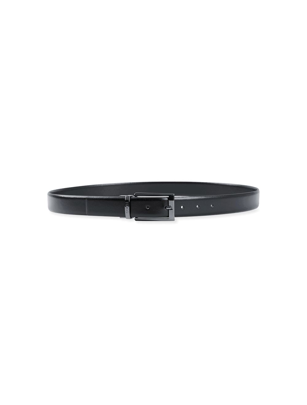 Reversible Leather Belt With Gunmetal Buckle