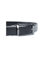 Reversible Leather Belt With Gunmetal Buckle