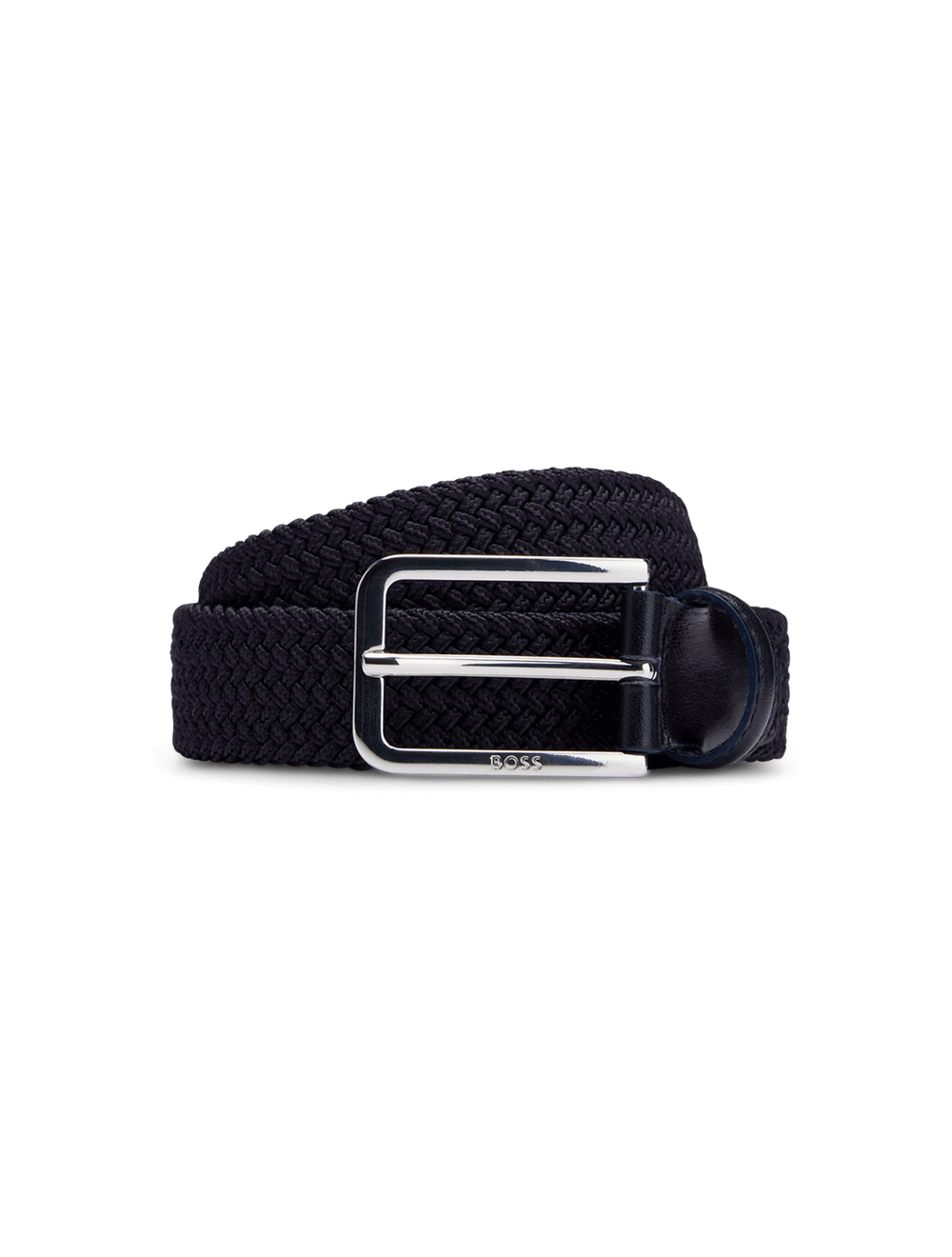 Clorio Woven Belt With Leather Facings