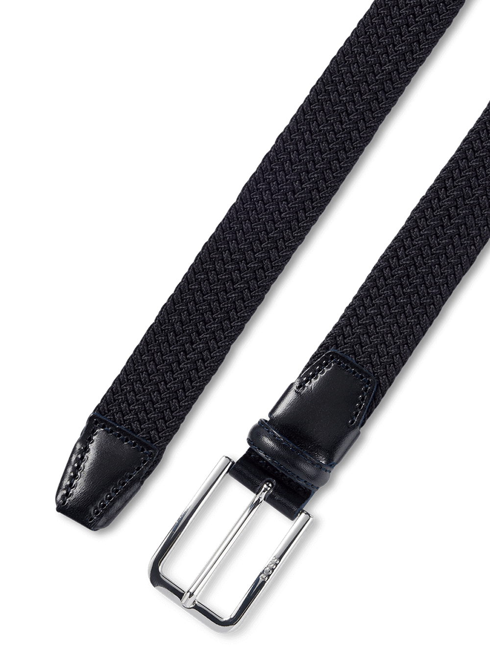 Clorio Woven Belt With Leather Facings