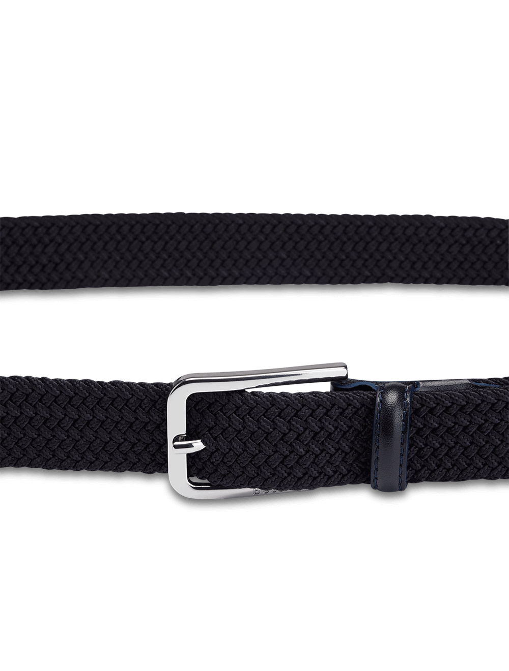 Clorio Woven Belt With Leather Facings