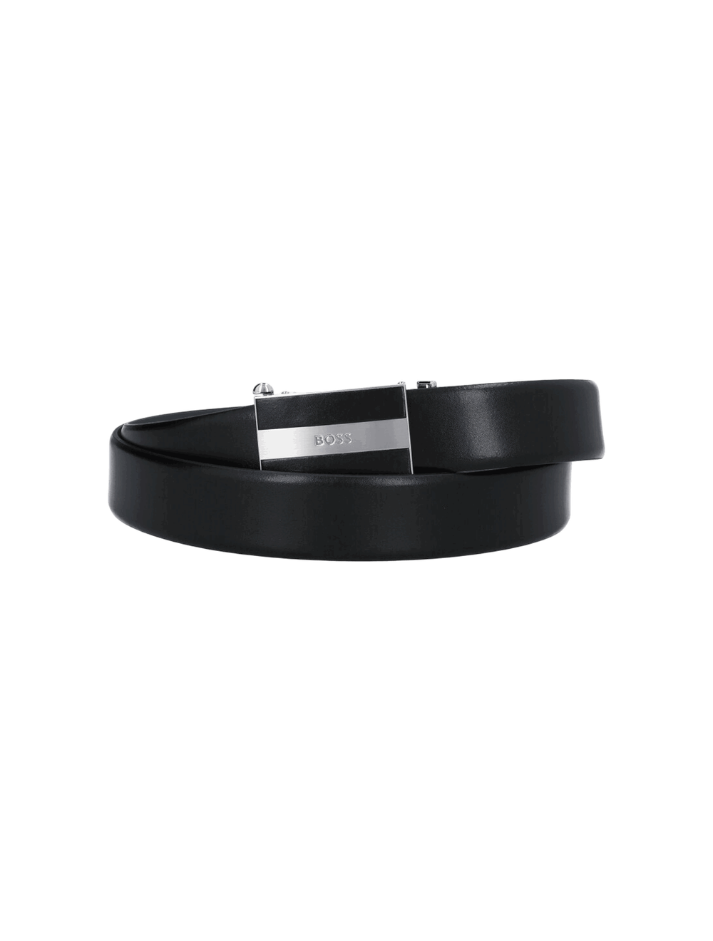 Leather Belt With Logo Buckle