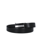 Leather Belt With Logo Buckle