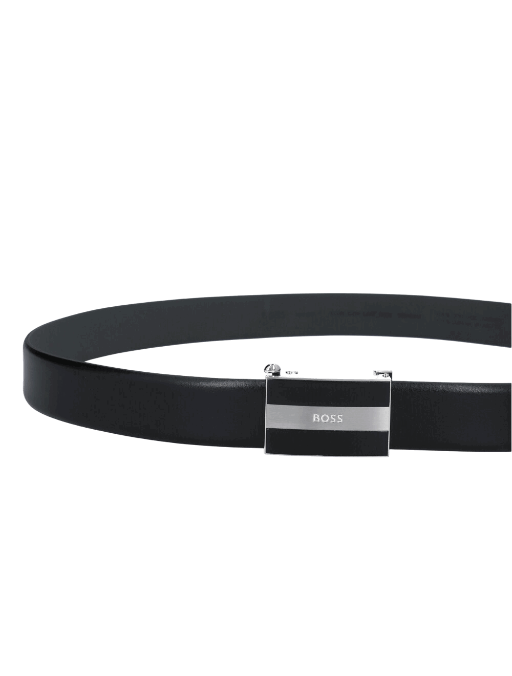 Leather Belt With Logo Buckle