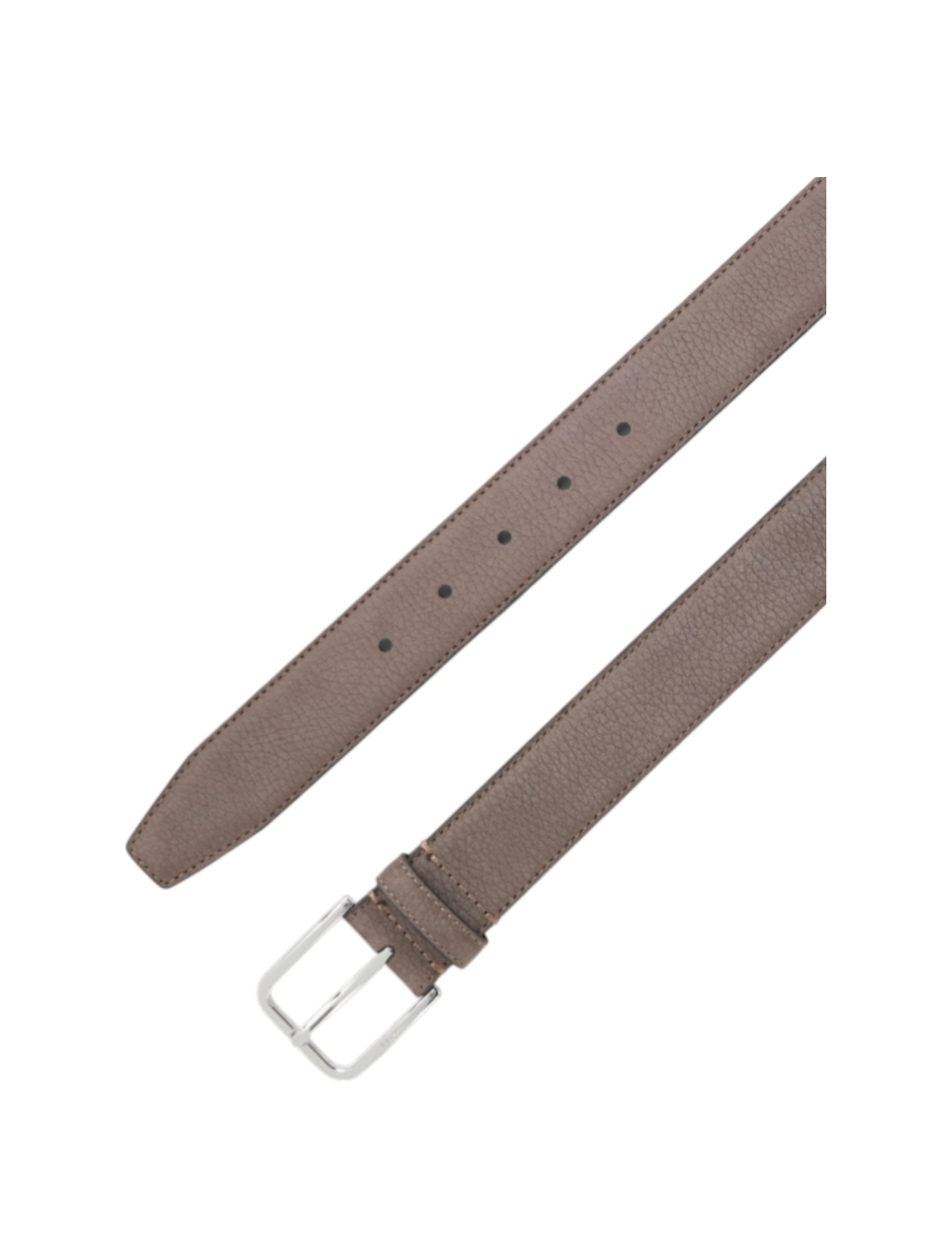 Nubuck Belt With Polished Pin Buckle