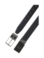 Reversible Leather Belt With Interchangeable Buckles