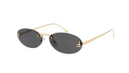 משקפי שמש פנדי שחור זהב | FENDI First Oval Sunglasses